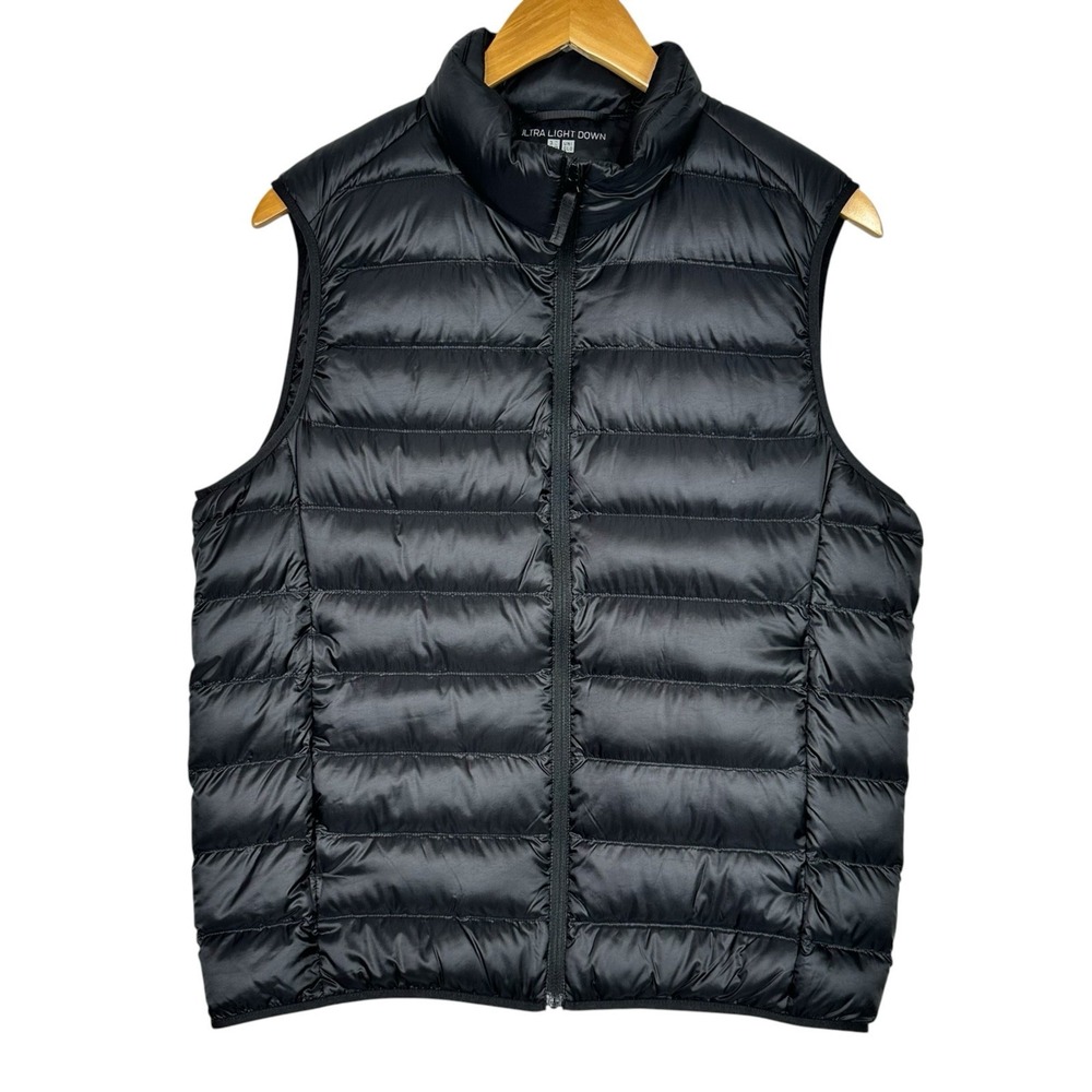 UNIQLO Ultra Light Down Puffer Vest Women's  S Black Quilted Packable Full Zip